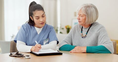 Photo of a senior for the article TITLE The Care CCRCs Offer Seniors, From Assisted Living & Memory Care to Skilled Nursing